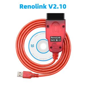 2025 Renolink V2.10 OBD2 ECU 프로그래머 도구 ECU 키 코딩 ECM Reno Link for Renault OBDII 자동차 진단 도구