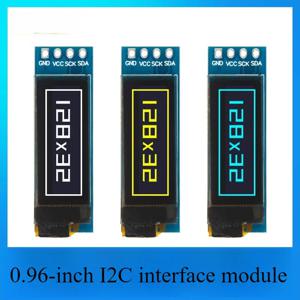 0.91' OLED 디스플레이 모듈 128*32 SSD1306 수직 화면 - Arduino/임베디드 시스템용 I2C 4핀 인터페이스, 스마트 홈용