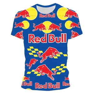Red Bull 남성 여름 신작 3D 프린트 라운드 넥 반팔 오버 사이즈 남성 티셔츠 Red Bull Racing 여성 및 탑