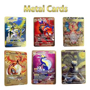 포켓몬 메탈 카드 10000 포인트 Arceus Charizard 슈퍼 카드 골든 영어 Mewtwo Vmax GX EX 애니메이션 컬렉션 카드 선물 ★
