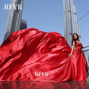 RFYR A 라인 이브닝 드레스 롱 트레인 파티 드레스 플라잉 드레스 아랍어 여성용 연예인 갈라 드레스 맞춤형