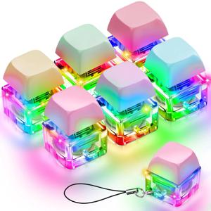 3/6PCS 키보드 Fidget 장난감 키보드 키 체인 감압 장난감 버튼 사무실 학교를위한 스트레스 릴리프 선물