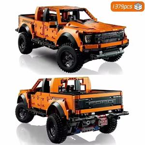 테크니컬 42126 1:10 F-150 픽업트럭 스포츠카 빌딩 블록 세트 근육차량 모델 장난감 어린이 선물