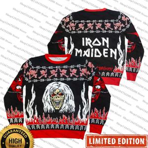Iron Maiden 야수의 숫자 크리스마스 휴일 선물 남성 여성 풀오버 스웨트 셔츠 2026 핫 뉴 스타일