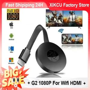 XIKCU 휴대용 G2 1080P HDMI 호환 MiraScreen 디스플레이용 Anycast Wifi Miracast 동글 TV용 호환 ios 미러 스크린