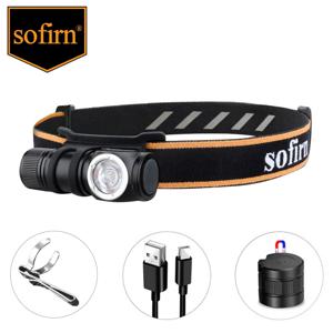 Sofirn HS10 LH351D 90CRI LED 전조등 1100lm USB C 충전식 16340 미니 손전등(자석 테일 캡 포함) 휴대용 헤드 토치