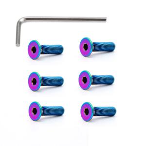 6Pcs 번트 스티어링 휠 볼트 나사 + Momo Nardi NRG Works Bell Boss Tool 자동차 액세서리 용 1x 렌치 키트