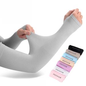 아이스 실크 자외선 차단 팔 커버, 남녀 공용 팔꿈치 커버, 야외 사이클링 달리기 낚시 운전, 시원한 자외선 차단 팔, 2 쌍