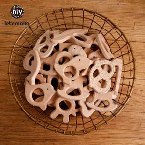 5pcs 도매 동물 나무 Teether 설치류 젖꼭지 펜던트 나무 장난감 DIY 아기 목걸이 선물 BPA 무료 너도밤 나무 고슴도치 새