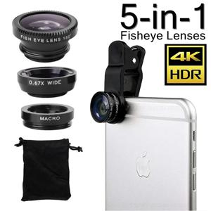 휴대 전화 Fisheye 렌즈 0.67x 광각 줌 클립 매크로 휴대 전화 Fisheye 렌즈 iPhone 15 14 Samsung Mi Universal