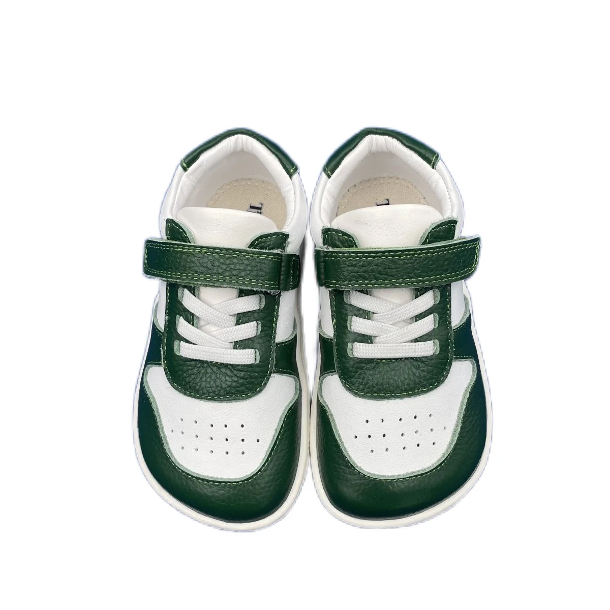 Tipsietoes New2 2025 소녀와 소년을위한 봄 정품 가죽 신발 어린이 맨발 운동화 경량 미니멀리스트 탄성 Strape