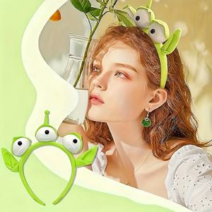 디즈니 스티치 헤드밴드 - 여성용 독특한 애니메이션 스타일 패브릭 헤어 액세서리, 코스플과 같은 행사에 완벽하게 적합