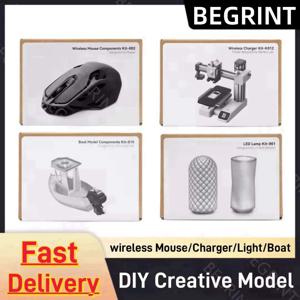 Bambu Lab 3D 인쇄 DIY 크리 에이 티브 모델 컴퓨터 A1 미니 무선 마우스 충전기 LED 라이트 보트 선물 3D 프린터 부품