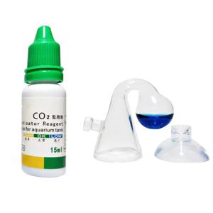 수족관 CO2 표시기 솔루션 모니터 식물 잔디 CO2 시스템 농도 물고기 탱크 유리 액체 테스터 유체 드롭 검사기