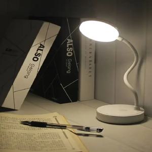 휴대용 LED 책상 램프 USB 플러그 배터리 구동 테이블 라이트 3가지 색상 무단계 조광 눈 보호 침실 침대 옆 램프