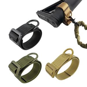 전술 군사 Airsoft 전술 ButtStock 슬링 어댑터 헤비 듀티 라이플 스톡 건 스트랩 건 로프 달아서 벨트