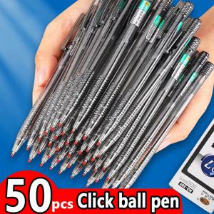 10/50Pcs 블랙 레드 블루 볼펜 0.7mm 볼펜 학생 서명 펜 쓰기 펜 편지지 학교 사무실 액세서리