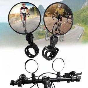 범용 자전거 백미러, 조정 가능한 회전 광각 사이클링 핸들 바, MTB 로드 바이크용 백미러 액세서리