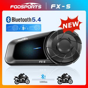 Fodsports FX-S 블루투스 헬멧 헤드셋 오토바이 인터콤 BT 5.4 무선 커뮤니케이터 모토 인터폰 1000m 방수