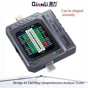 QIANLI iBridge A3 휴대폰 테일 플러그 감지기 IPhone HUAWEI Samsung XM용 Lightning 및 Type-C 인터페이스 장치 지원