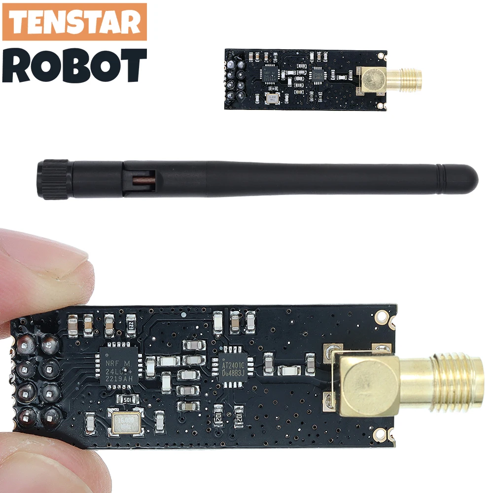 RF 트랜시버 2.4G 무선 모듈 NRF24L01+PA+LNA 1100m 미터 장거리 안테나 포함