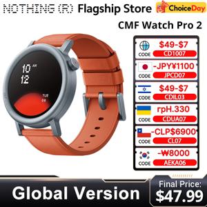 글로벌 버전 CMF Nothing Watch Pro 2, AMOLED 블루투스 5.3, BT 통화, AI 소음 감소, GPS, cmf, Watch Pro 2, 1.32 인치