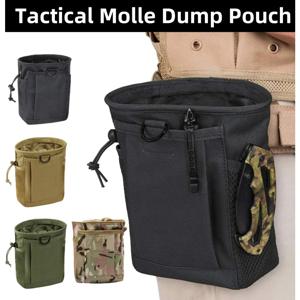 야외 전술 Molle Drawstring 잡지 덤프 파우치 조정 가능한 유틸리티 벨트 화니 엉덩이 홀스터 가방 야외 탄약 보관 팩
