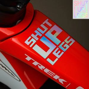 2개입 SHUT UP LEGS 자전거 스티커 자전거 프레임 상단 튜브 장식 헬멧 비닐 데칼 MTB 자전거 방수 자전거 액세서리