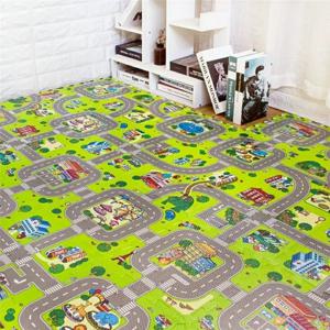 아기 놀이 매트에 대 한 교통 활동 매트 9PCS 교통 놀이 매트 게임 매트 Tatame 크롤링 매트 퍼즐 매트 바닥 소음 매트 발 매트