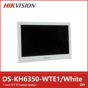 Hikvision 7 인치 Wifi IP 실내 스테이션 APP 음성 메시지 엘리베이터 제어 스마트 홈 비디오 인터콤 DS-KH6350-WTE1/화이트