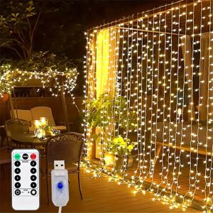 1pc 6x3/3x3/3x2/3x1m USB LED 커튼 문자열 조명 침실 크리스마스 화환 요정 램프 웨딩 파티 홈 장식 조명