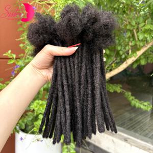 100% 인모 붙임머리 0.6cm 폭 4-8인치 50가닥 수제 드레드락 붙임머리 (남녀노소 염색 가능)