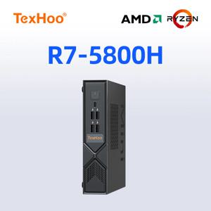 TexHoo 미니 PC 게임용 컴퓨터 AMD 6600H 5800H 4600H 5700U 4300U 프로세서 윈도우 11 프로 DDR4 NVME WIFI6 HDMI VGA