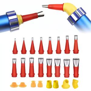 22PCS 스테인레스 스틸 코킹 노즐 애플리케이터 코킹 피니셔 접착제 실리콘 실란트 마무리 도구 주방 욕실 싱크 조인트