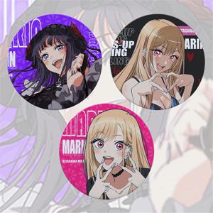 58mm 애니메이션 My Dress-Up 달링 키타가와 마린 이누이 사주나 이누이 신주 코스프레 의상 배지 핀 SPTE Tinplate Brooch Prop Gilf