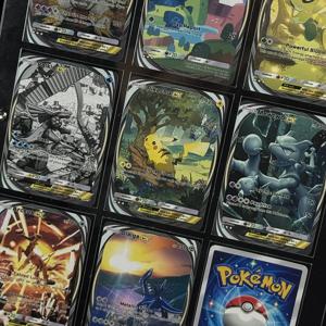 애니메이션 Ptcg 8 개/대 컬렉션 카드 Mewtwo Arceus Giratina Palkia Dialga 양각 질감 플래시 카드 트레이너 영어 카드 선물