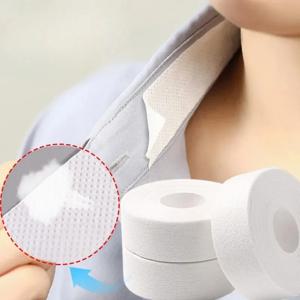 8/16M 모자 셔츠 칼라 먼지 방지 보호 스티커 고정 스티커 자가 접착 일회용 테이프 롤형 땀 흡수 테이프
