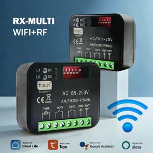 유니버설 RX MULTI Tuya 300-868MHz Wifi 스마트 스위치 모듈 2CH 433MHz 868MHz 차고 문/게이트 리모컨 수신기 오프너