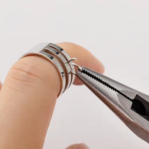 스테인리스 스틸 점프 링 열기/닫기 손가락 장신구 도구 원형 비즈 플라이어 DIY 장신구 제작 도구