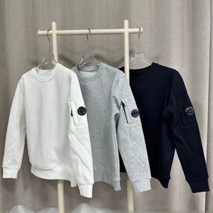 남성용 라운드넥 후드티 CP 커플 라운드 렌즈 커버 캐주얼 후드티 2025 신상 가을 겨울 상의 Y2K 스타일