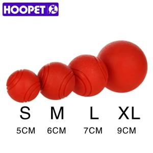 HOOPET 개 장난감 고무 공 개를위한 물린 저항하는 공 장난감 강아지 테디 Pitbull 붉은 색 솔리드 볼 S-XL 애완 동물 용품