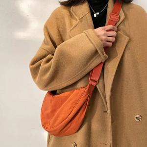 심플한 디자인 여성 메신저 가방 패션 숙녀 나일론 호보스 작은 어깨 가방 빈티지 여성 소녀 지갑 천 핸드백