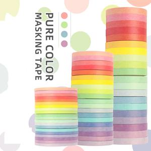 20pcs Washi 테이프 세트 무지개 장식 Washi 테이프 편지지 다채로운 5m 3/5/7.5mm 기본 일기 마스킹 테이프 접착 Washitape