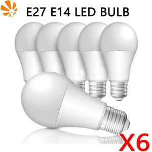 개/몫 E27 E14 LED 전구 220V 3W 6W 9W 12W 15W 18W 20W 전구 Lampada 램프 절약 전구 차가운/따뜻한 화이트 램프