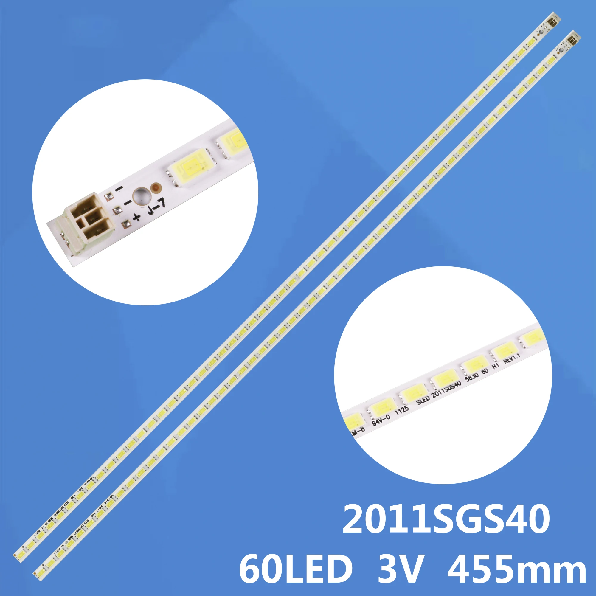 455mm LED 백라이트 램프 60 LED LJ64-03567A 슬레드 2011SGS40 5630 60 H1 REV1.0 L40F3200B LJ64-03029A LTA400HM13 LED40880IX