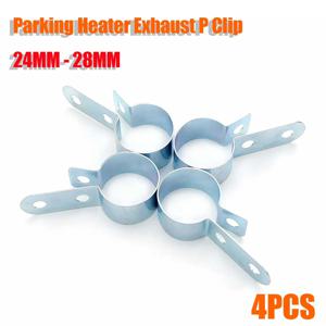 4pcs 24mm-28mm 공기 디젤 히터 배기 파이프 P 클립 클램프 스틸 브래킷 자동차 트럭 밴 캠핑카에 적합