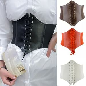 여성 탄성 와이드 코르셋 벨트 가짜 가죽 슬리밍 쉐이핑 거들 벨트 꽉 높은 허리 매일 Bustier 코르셋에 대한 다목적