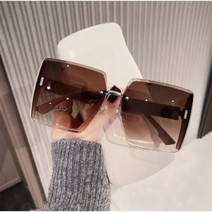 대형 사각형 선글라스 여성 럭셔리 브랜드 패션 대형 프레임 Sun Glasse