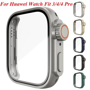 Huawei Watch Fit 3 4 4Pro 강화 유리 케이스 용 울트라 케이스로 변경 Huawei Fit4 Fit3 용 화면 보호기 Ultra 2로 업그레이드