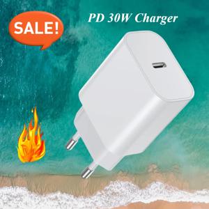 PD 30W 고속 충전기 충전 박스 브릭 PD USB C 퀵 고속 충전기 전원 어댑터 큐브 아이폰 16 15 14 13 프로 삼성 샤오미용